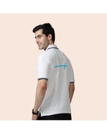 Marks & Spencer Polo T-shirt Tipping-White with Blue SH
